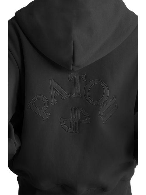 Felpa con cappuccio e zip con logo Patou e monogramma Patou | JE1969995999B9995999B BLACK
